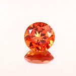 AAA Natural 6x6 MM Flawless Ceylon Orange Sapphire Loose Round Gemstone Cut
