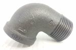 BLACK MALLEABLE IRON 90° MALE/FEMALE ELBOW BSPT - SIZES 1/4" TO 4"