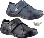 Ladies Dr Keller Wide Fit Leather Walking Nurse Hospital Womens Comfort Shoes