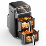 Dual Air Fryer 12QT, 8 Programs with Visual Window, 2600W