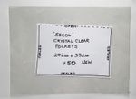 50x SECOL Crystal Clear Pockets 242 x 332mm open long edge - New