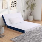 10cm/15cm Tri Fold Mattress,Fold Mattress With Double Layer Memory Foam Mattress
