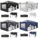 3x6m Heavy Duty Waterproof Pop Up Gazebo Garden Party Canopy Tent with 6 Sides