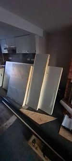 White Painted Wooden Kitchen Worktop Offcuts/Boards - Multiple Pieces