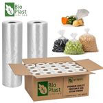 HD Natural Clear Polythene BAGS ON ROLL 9 x14"| Food/Fruit Butchers Counter Bags