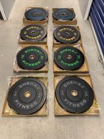 100KG Set Bumper Olympic Rubber Weight Plates Gym Weightlifting CrossFit