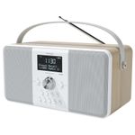 Azatom DAB DAB+ FM Radio Clock Speaker Portable Alarm Bluetooth MuliplexD2 White