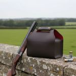 Genuine Leather Cartridge Bag Shooting Ammo Bag Clay Case Shotgun Shell Holder