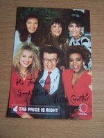 Leslie Crowther Hand Signed Promo Card The Price is Right Attributed Autograph