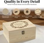 Personalised Engraved Custom Message Large Wooden Memory Box Storage Keepsake