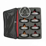 8 Pieces Curling Stone Set with Carrying Case Foam-Padded Floor Curling Stones