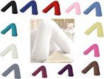 New V Shaped Orthopedic PILLOW With Free Variety Of Colors Polycotton Pillowcase