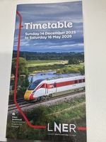 LNER winter/spring East Coast Mainline train timetable 14 Dec 25 to 16 May 26