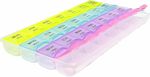 Pill Box Weekly 7 Day 28 Compartment Tablet Organiser Medicine Storage Dispenser