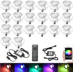 20X 30mm RGB WiFi Led Decking Lights Deck Kitchen Plinth Light Kits Garden Decor