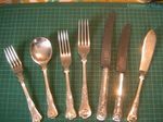 VINTAGE SILVER PLATED EPNS A1 KINGS PATTERN CUTLERY SERVICE 7 PIECES