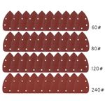 40 Pcs Sander Pads Sandpaper for Electric Sander 5 Holes Detail Sandpaperer
