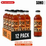Joe Tea Peach Tea 20 Fl Oz, 12 Pack Glass Bottles