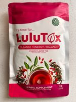 28 x Lulutox peach tea bags - brand new (detox energy energise)