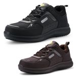 FitVille Men's Safety Trainers Composite Toe Cap Lightweight Work Shoes Non-slip