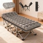 Camping Cot Heavy-Duty Portable Camping Bed Folding Sleeping Bed with Mattress