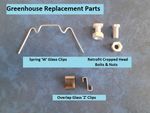 Greenhouse W Spring Glass Clips / Z Overlap Clips & Cropped T Head Bolts & Nuts