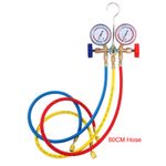 Refrigerant Manifold Gauge Hook 3 Way Set for Freon for R12 R22 R404a R134a