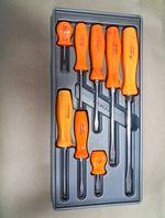 Snap-on SDDP 8pc Slotted Mixed Screwdriver Set with Tray, Collectable