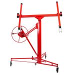 Red 11FT Lifter Drywall Tool Hoist Board Caster Foldable Plasterboard Lift