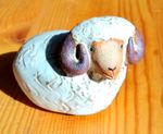 Studio Pottery 'Animal Friends' Ram Sculpture - Stoneware - Cute Collectable