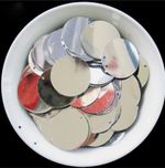 500 Large Round Silver 30mm Single Hole Loose Flat Sequins, Sewing, Costume 1209