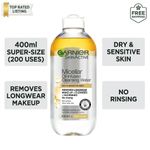 Garnier Micellar Cleansing Water 400ml Dry Skin  Gentle Makeup Remover & Hydrate