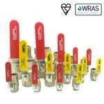 BRASS LEVER BALL VALVE FULL BORE BSPP 1/4" - 4" WRAS GAS APPROVED MANUAL VALVE