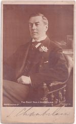 Joseph 'Joe' Chamberlain Rare Signed Photograph circa 1903 autograph Birmingham