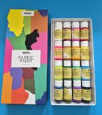 Nazca Colors Permanent Washable Fabric Textile Paint 16 Colours x 30ml Acrylic.
