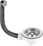 McAlpine BWSTOFSS 1.5"Basket Strainer Waste and Overflow: 113mm Stainless Steel
