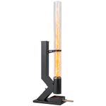 Outsunny 13 kW Wood Pellet Heater with Glass Tube, Ash Tray, Black