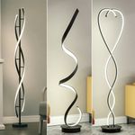 48/60W Tall LED Floor Lamp Reading Standing Lamp Cool White LED Modern Room Lamp