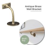Antique Brass Wall Bracket for Wall Mounted Handrails