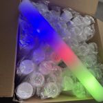 Box Of 40 Led Light Foam Light Wands Multi Coloured New Weddings / Parties