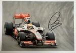 Lewis Hamilton Motor Racing F1 Autographed Glossy Photo 7” x 5” German GP 2010