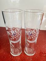2 x Peroni Nastro Azzuro Half Pint Glasses  Brand New Free Postage