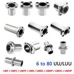 LMF/LMK/LMH Flanged Linear Ball Bearings Bushings 6UU to 80UU for 3D Printer CNC