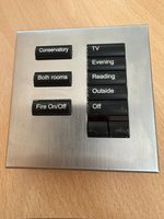 Lutron Homeworks Touch Keypad HWIS-NBIR-NONE Satin Chrome used