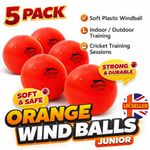 5 x Windballs Orange Cricket Soft Indoor training outdoor wind ball Slazenger