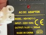 2 pin HD41N211-3 14v 300mA  Power Supply Adapter Charger Transformer