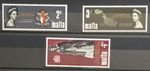 1967 Malta Set of 3 SG396 - SG398 MNH