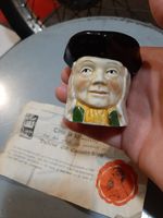 VTG. Mini Toby Creamer/Jug England with paper documents. 