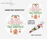 PERSONALISED CUSTOM ROUND PRINTED STICKERS - CHRISTMAS GIFT LABELS