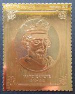 Staffa 1977 Hardicanute 23k gold foil MNH stamp